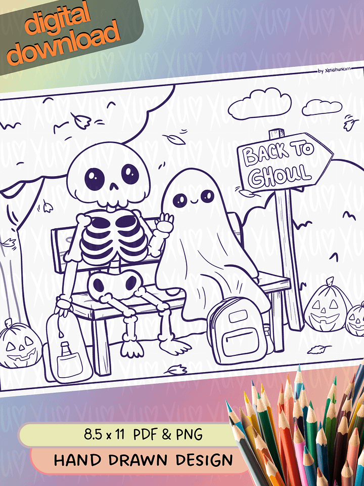 Back to Ghoul Coloring Page - Member Exclusive product image (1)