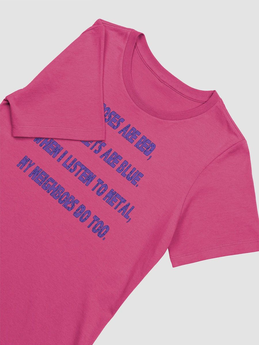 Roses Are Metal Relaxed-Fit Fitted T-Shirt product image (3)