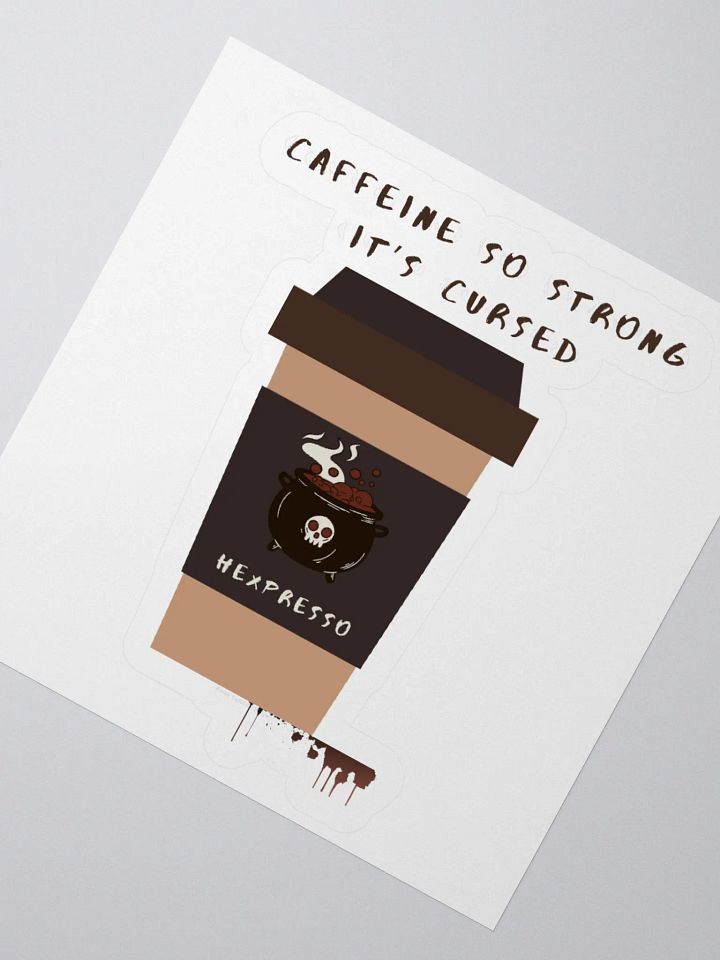 Caffeine So Strong, It's Cursed - Hexpresso Coffee Kiss-Cut Sticker product image (6)