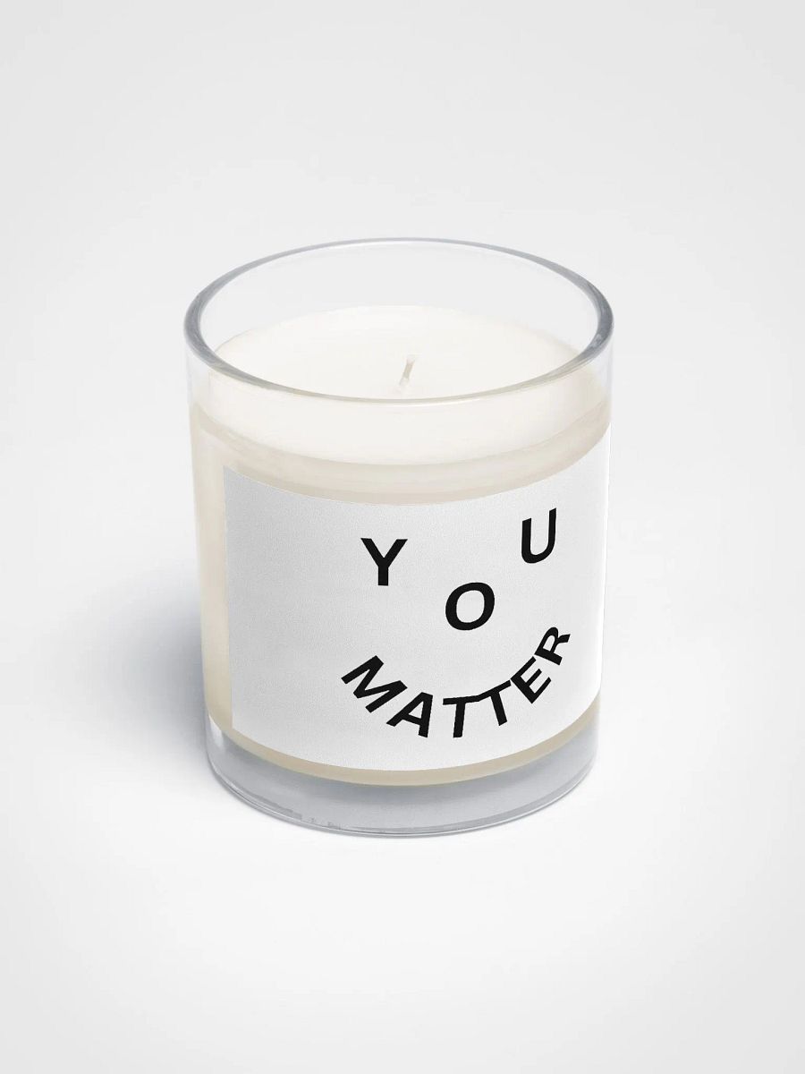 You Matter : - ) Soy Wax Candle In A Clear Glass Jar product image (2)
