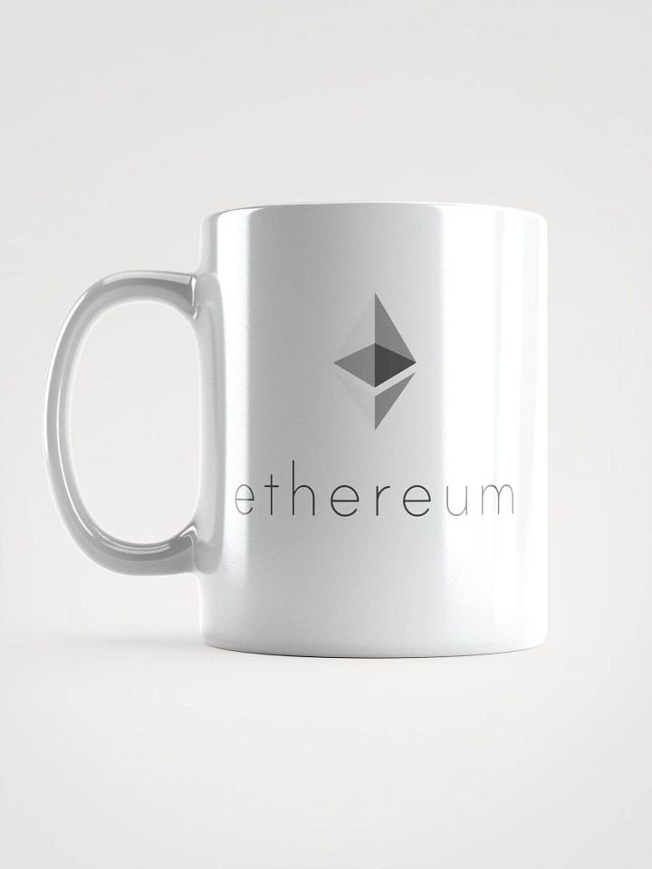 Ethereum Logo White Glossy Mug product image (1)