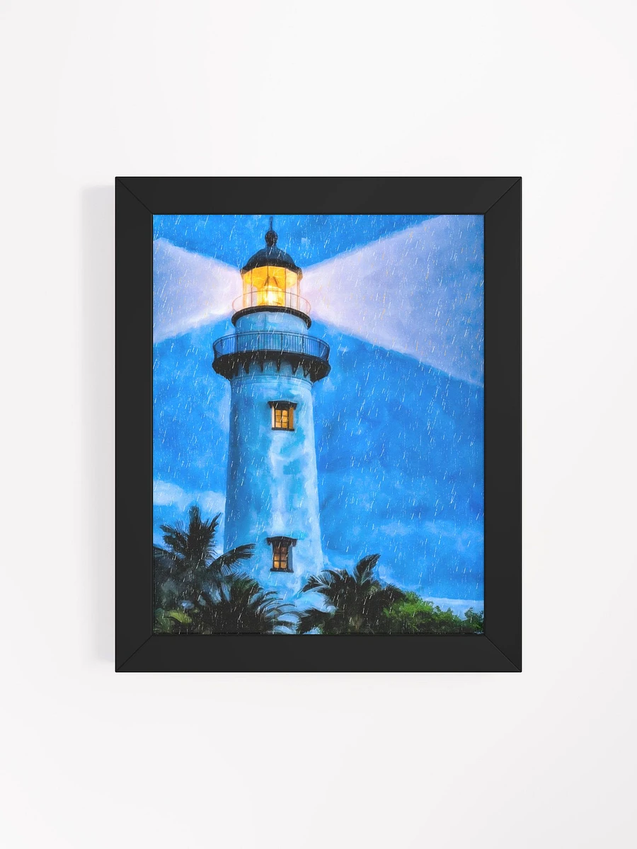 St Simons Island Lighthouse At Night – Georgia Framed Poster product image (68)