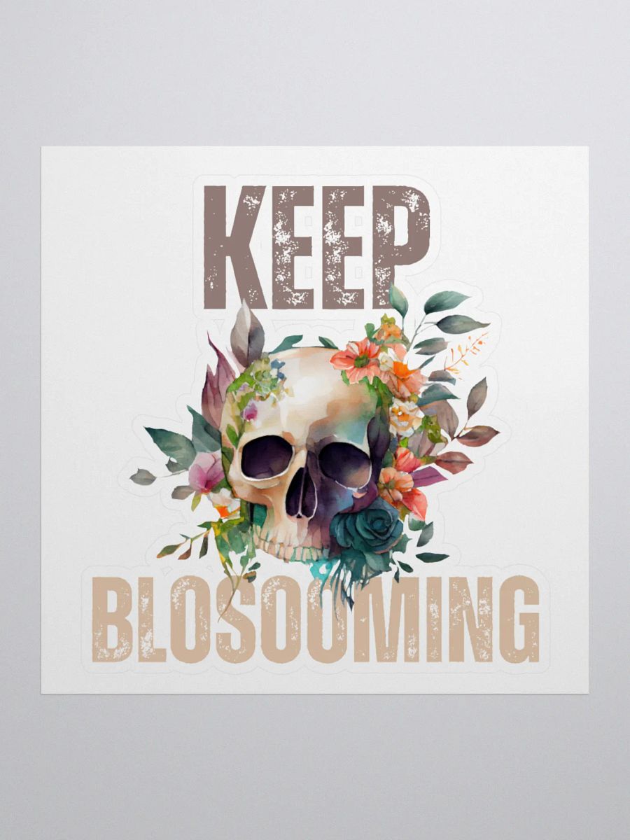 Keep Blooming Skull Sticker product image (1)