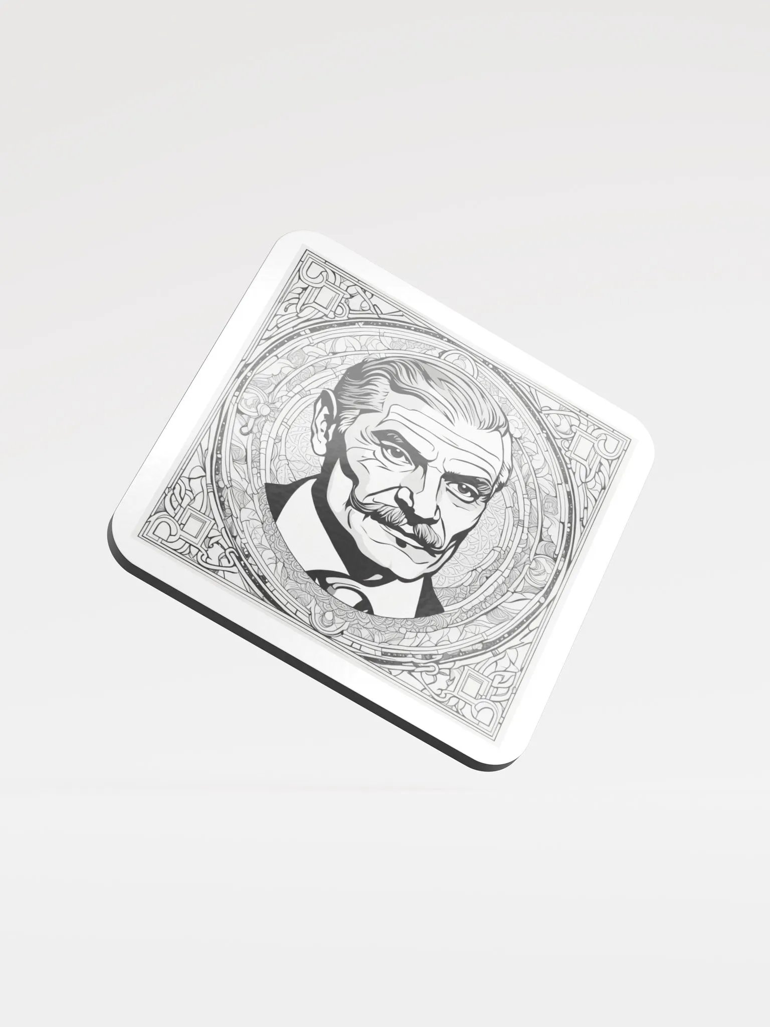 Ornate Gentlemen Cork Coaster Set product image (1)