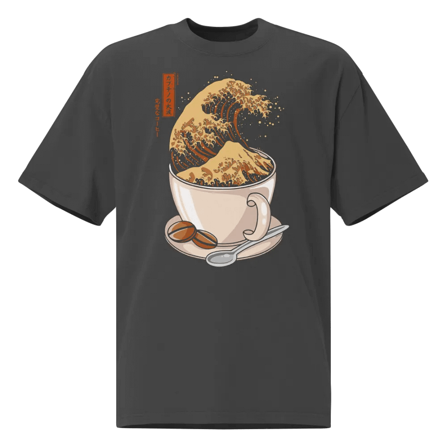 The Great Wave of Cappuccino - Oversized Tee 100% coton product image (8)