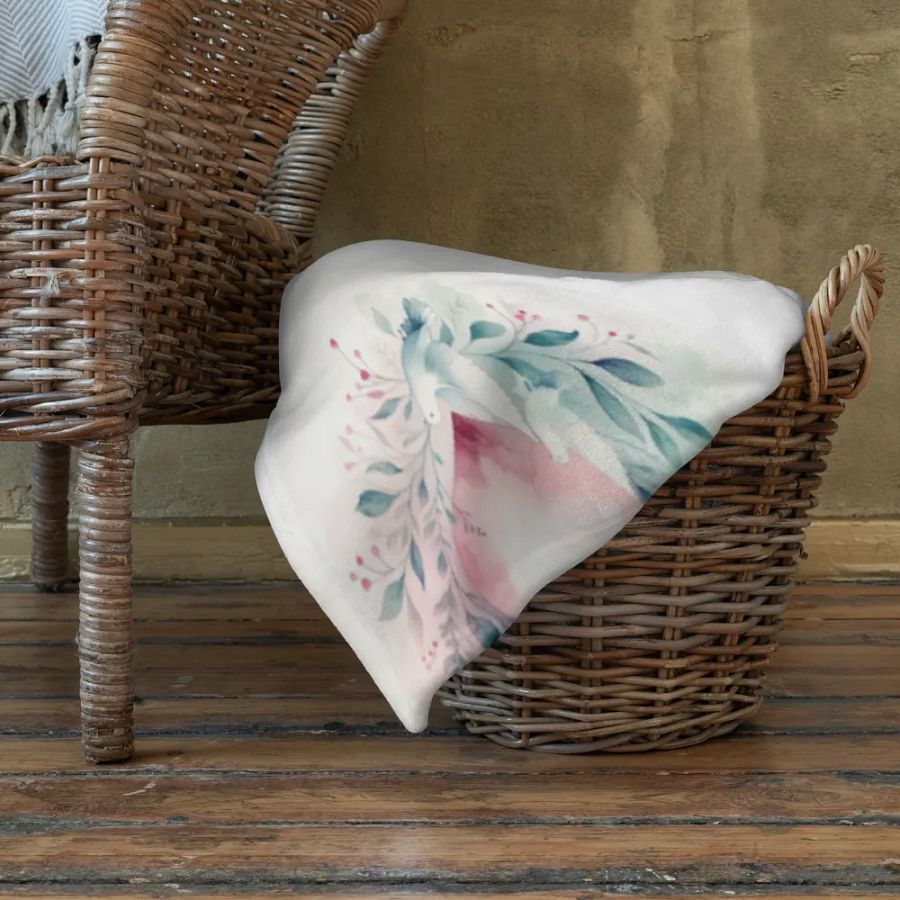 Floral Heart and Cross Throw Blanket product image (22)