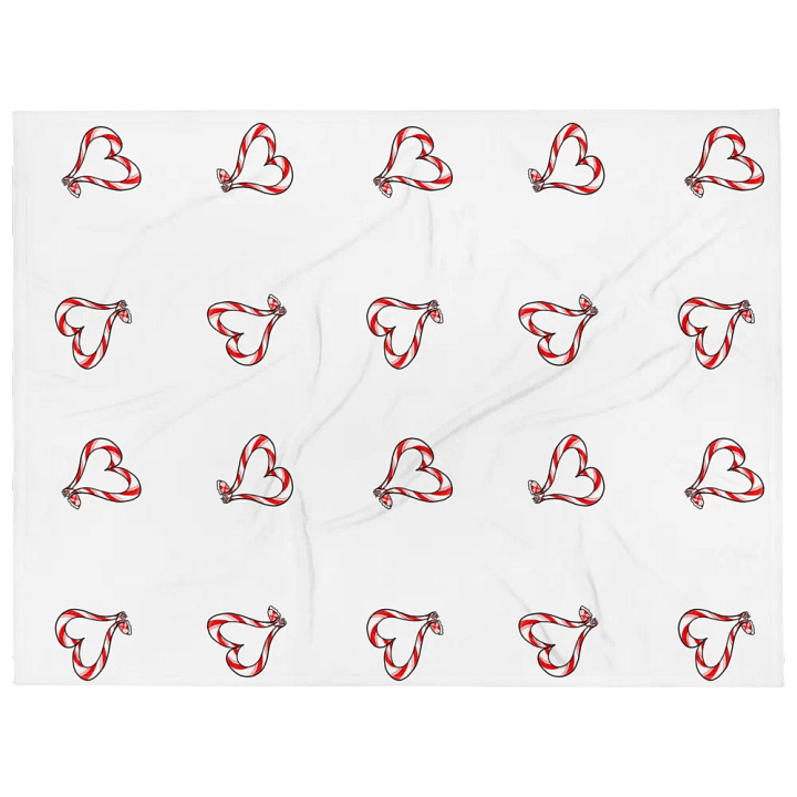 Candy Cane Tentacle Heart Throw Blanket product image (1)