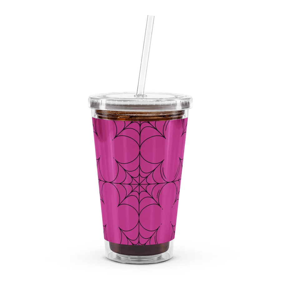 Spooky Spider Web Plastic Tumbler product image (9)