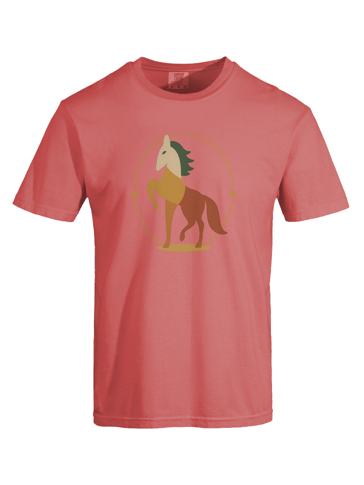 Patchwork Stallion – Modular Myth on Cotton - Star-Framed Statement Tee - by M-Art & Design product image (1)