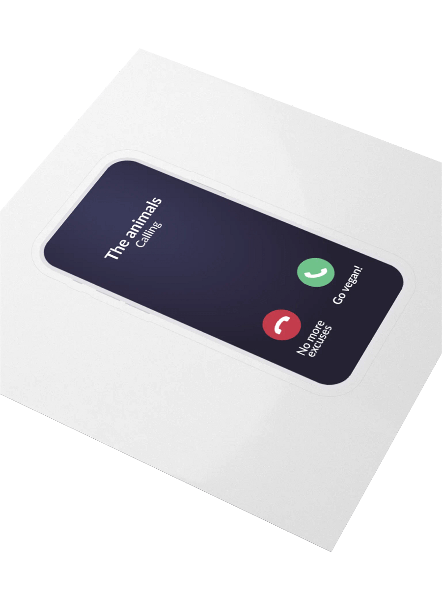 “The Animals Calling - Go Vegan” Fun Sticker product image (3)