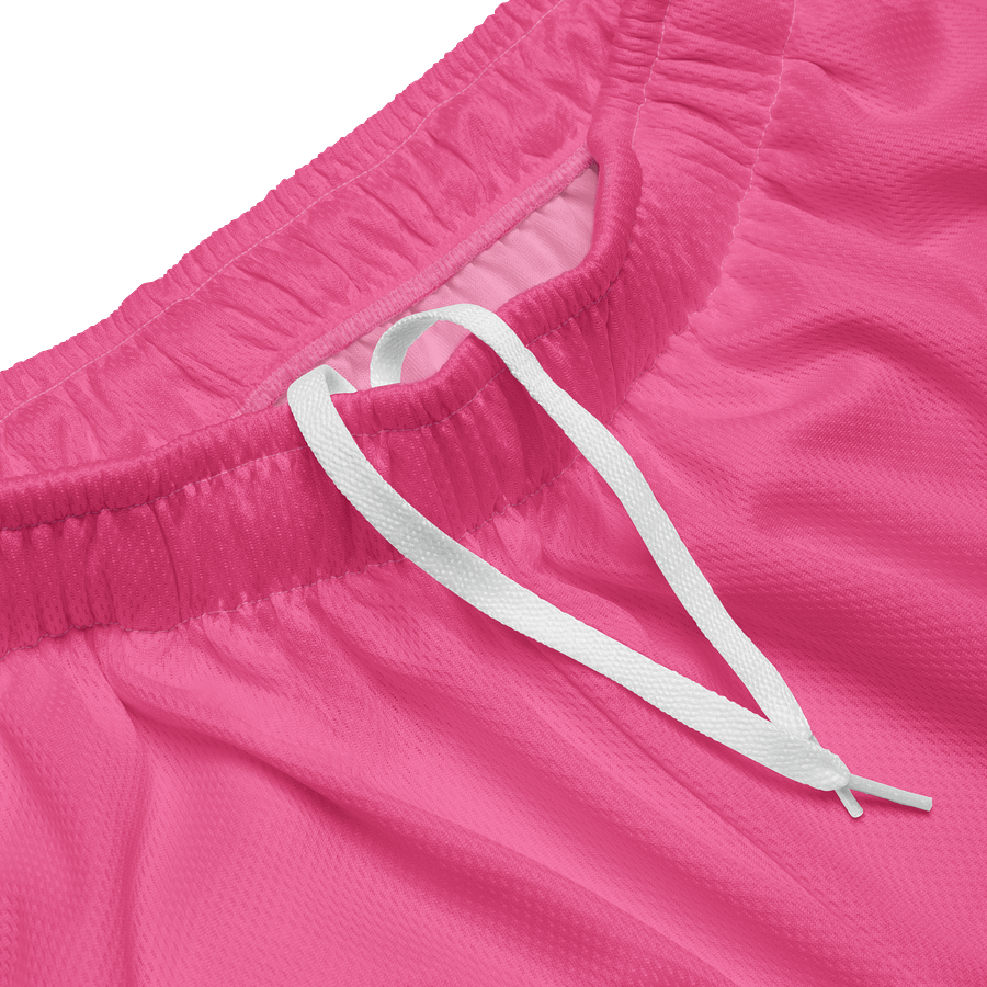 Women's | BRN.2C.C.™ Mesh Shorts | Coastal Cool Meets Sporty Style | Recycled Unisex Activewear 🌊🔥| White Logo on Brilliant Rose product image (3)