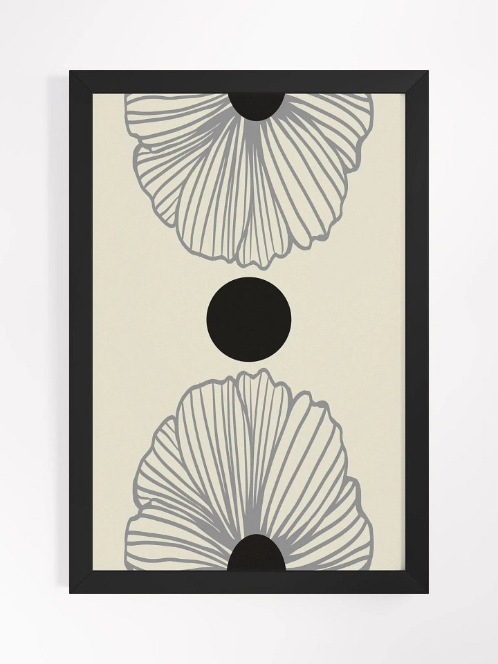 Monochrome Flora Framed Poster product image (6)