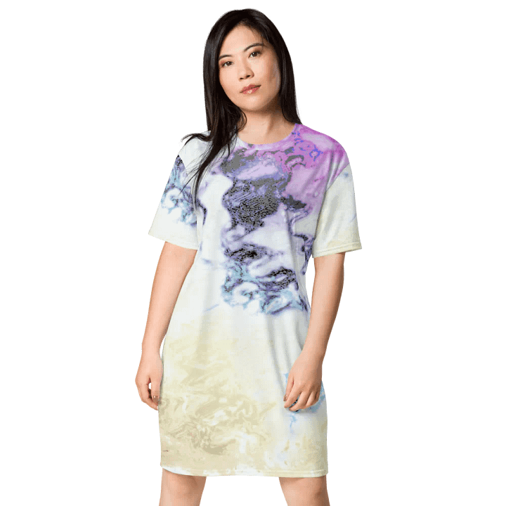 Pastel Abstraction Ladies T Shirt Dress product image (1)