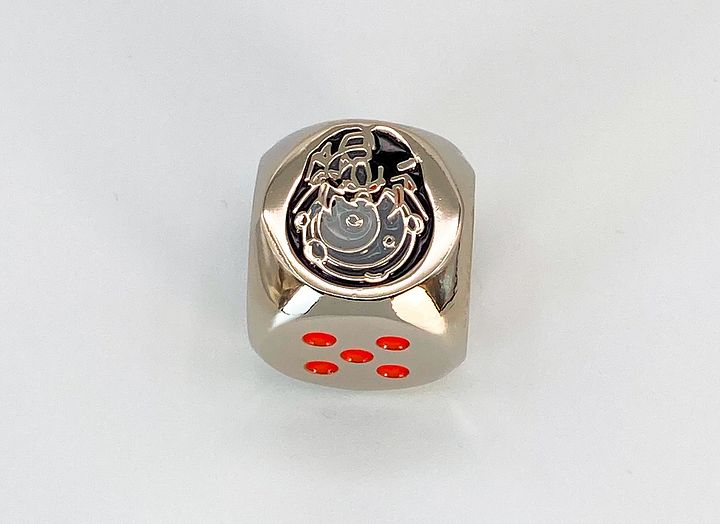 Single TDL Spider Engraved d6 Metal Dice - DnD product image (2)