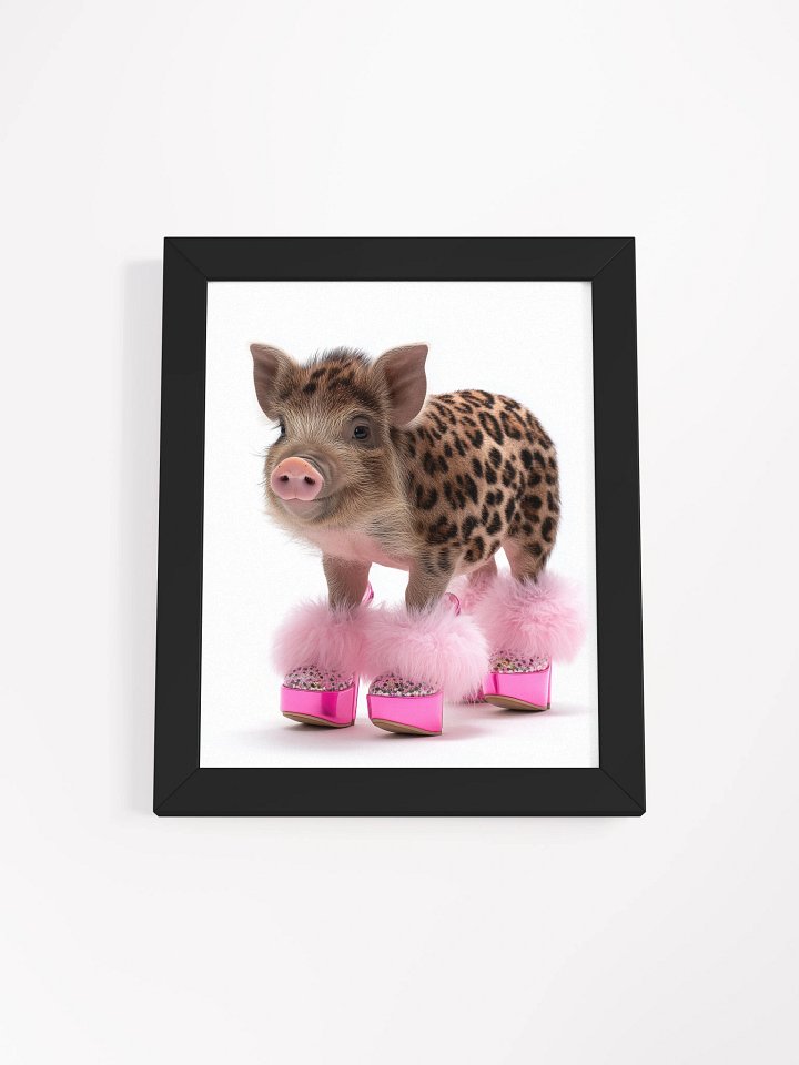 Glam Pig - Framed High-Quality Matte Poster product image (1)