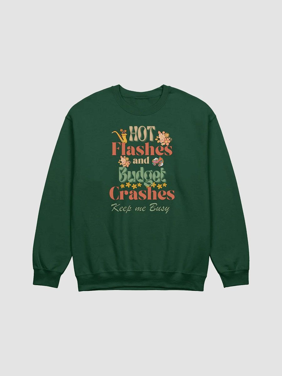 Retro Hot Flashes and Budget Crashes Sweatshirt product image (7)