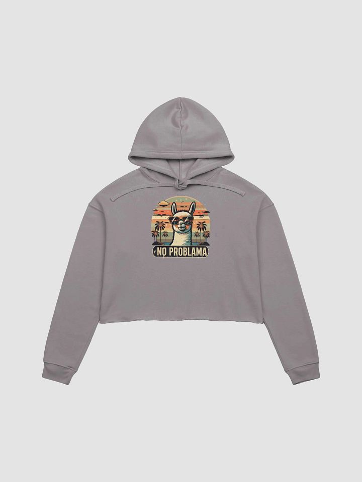 Chill Llama: Sunset Saga Women's Crop Hoodie product image (2)