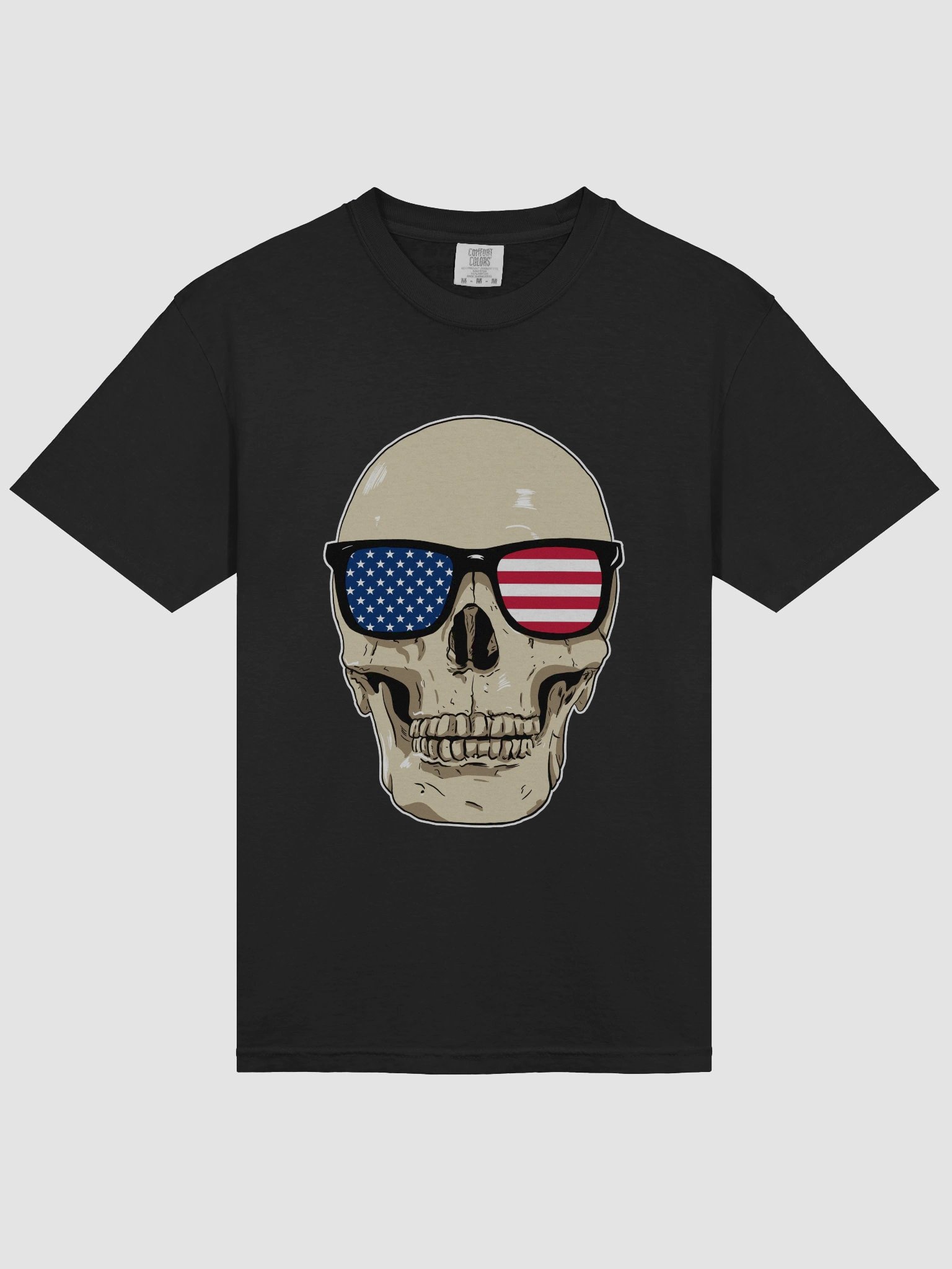 Skull wearing American Flag Glasses product image (3)
