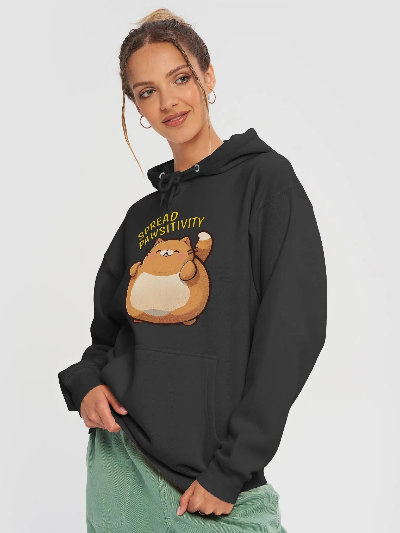 Spread Pawsitivity Cat Sweatshirt product image (4)