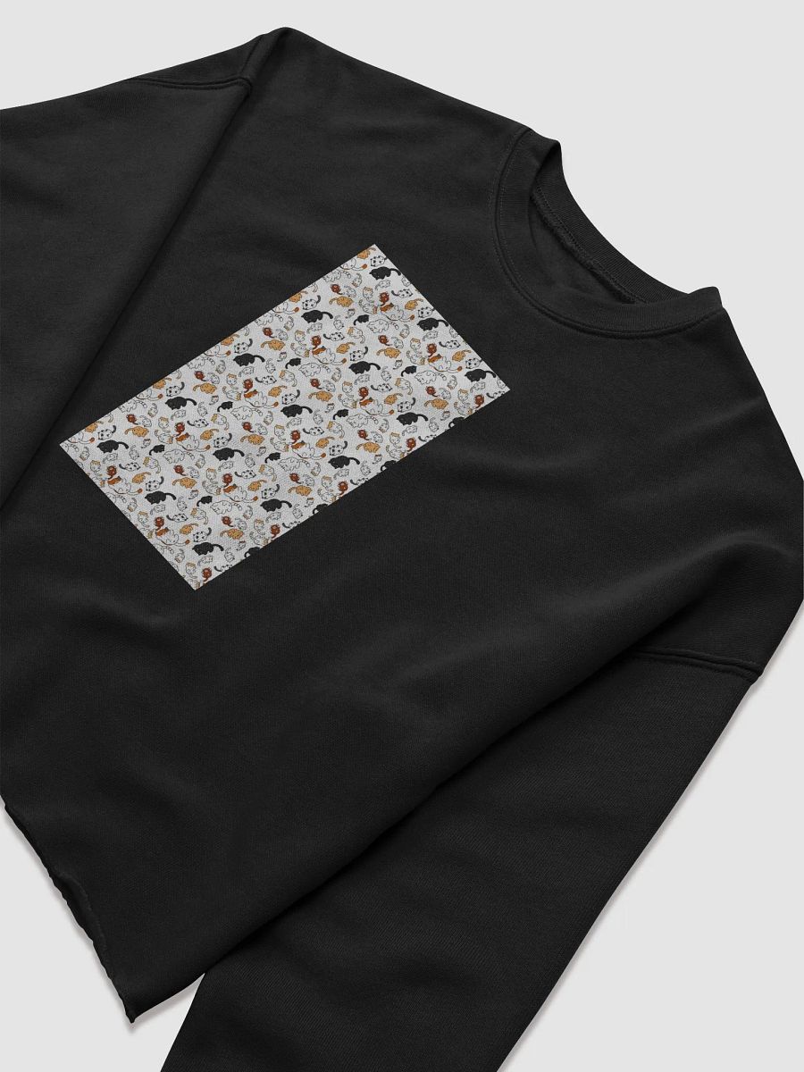 Cat Patern Cartoon Fleece Crop Sweatshirt product image (25)
