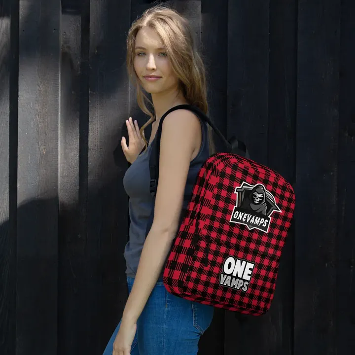 OneVamps Backpack Red Black color product image (2)