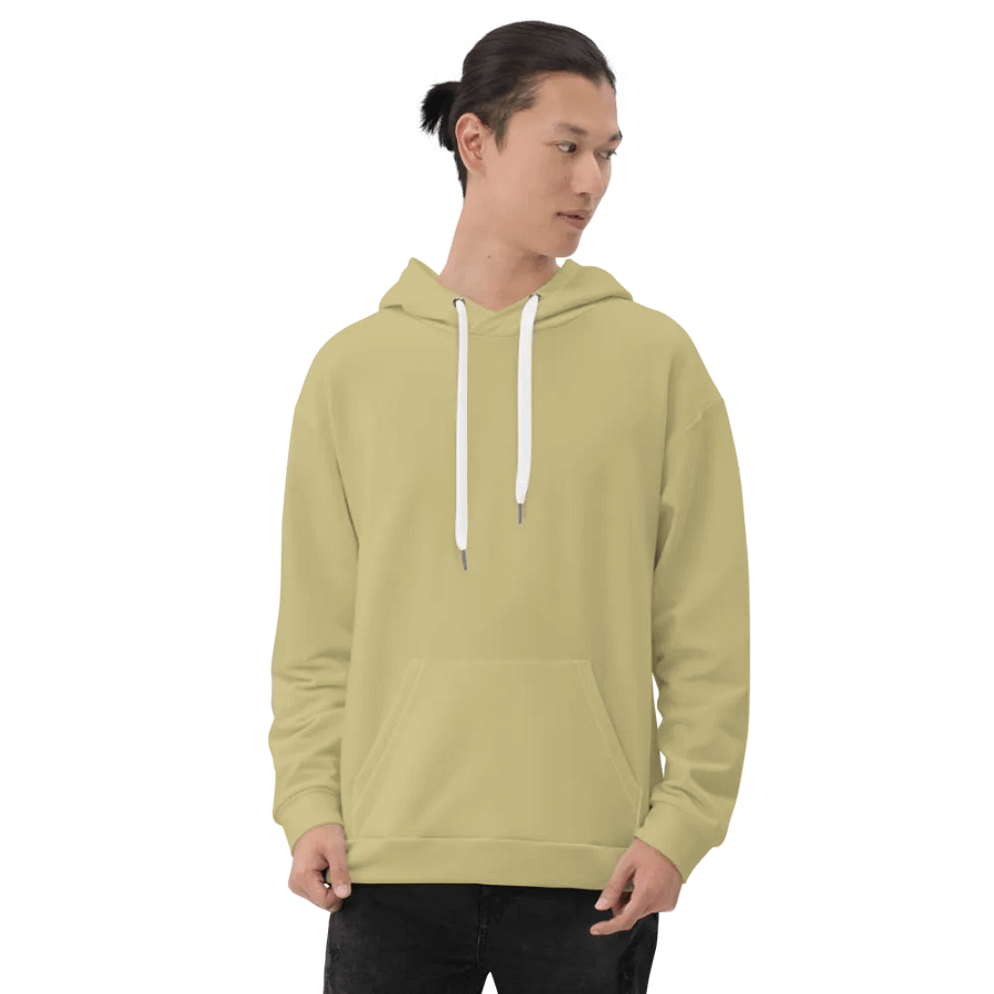 Plain Medium Yellow Soft Summer Unisex Recycled Polyester Heavyweight Premium Hoodie by Treasure Pie product image (9)