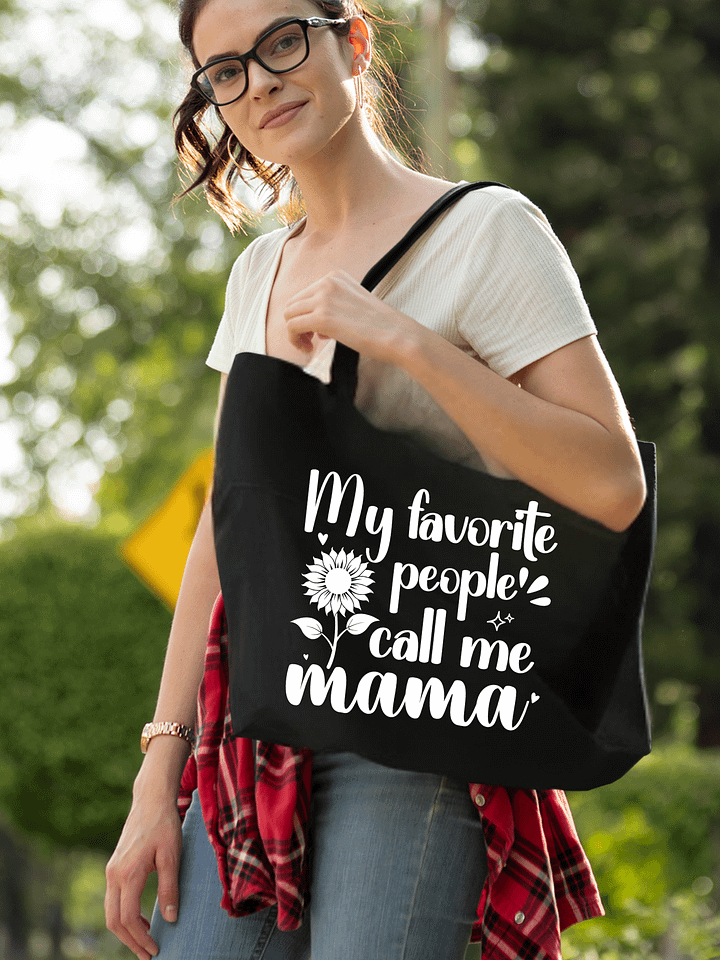 My Favorite People Call Me Mama, Eco Tote Bag product image (1)
