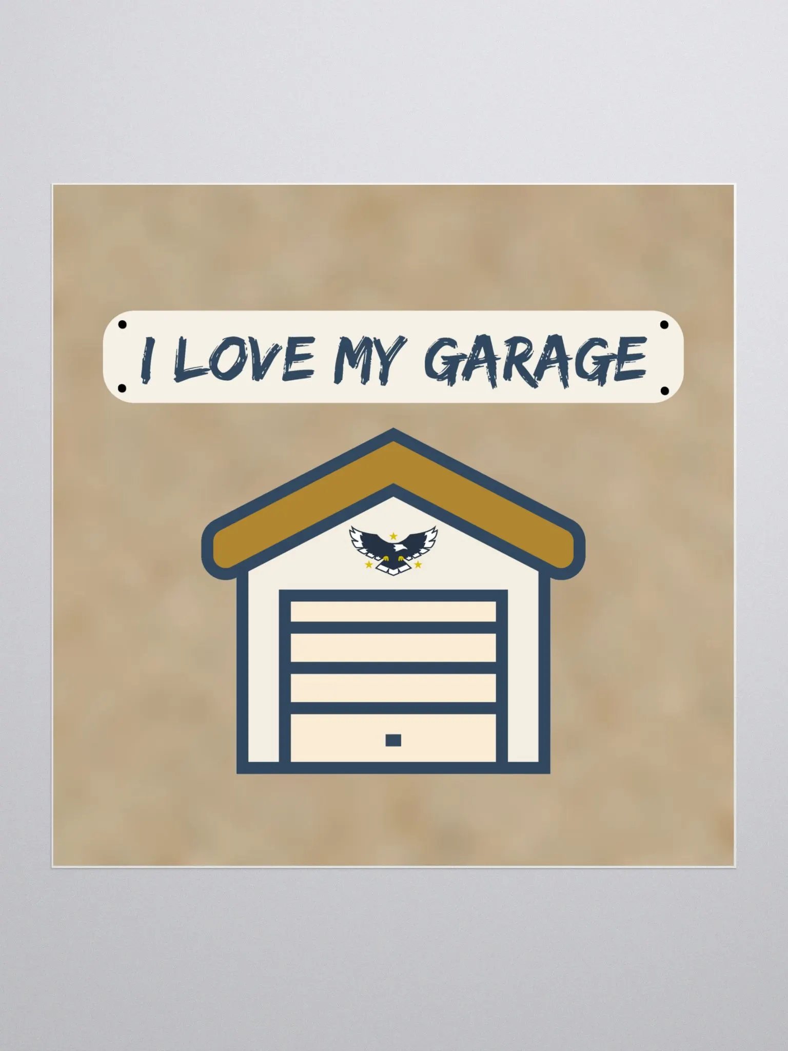 I Love My Garage - sticker - oak product image (1)
