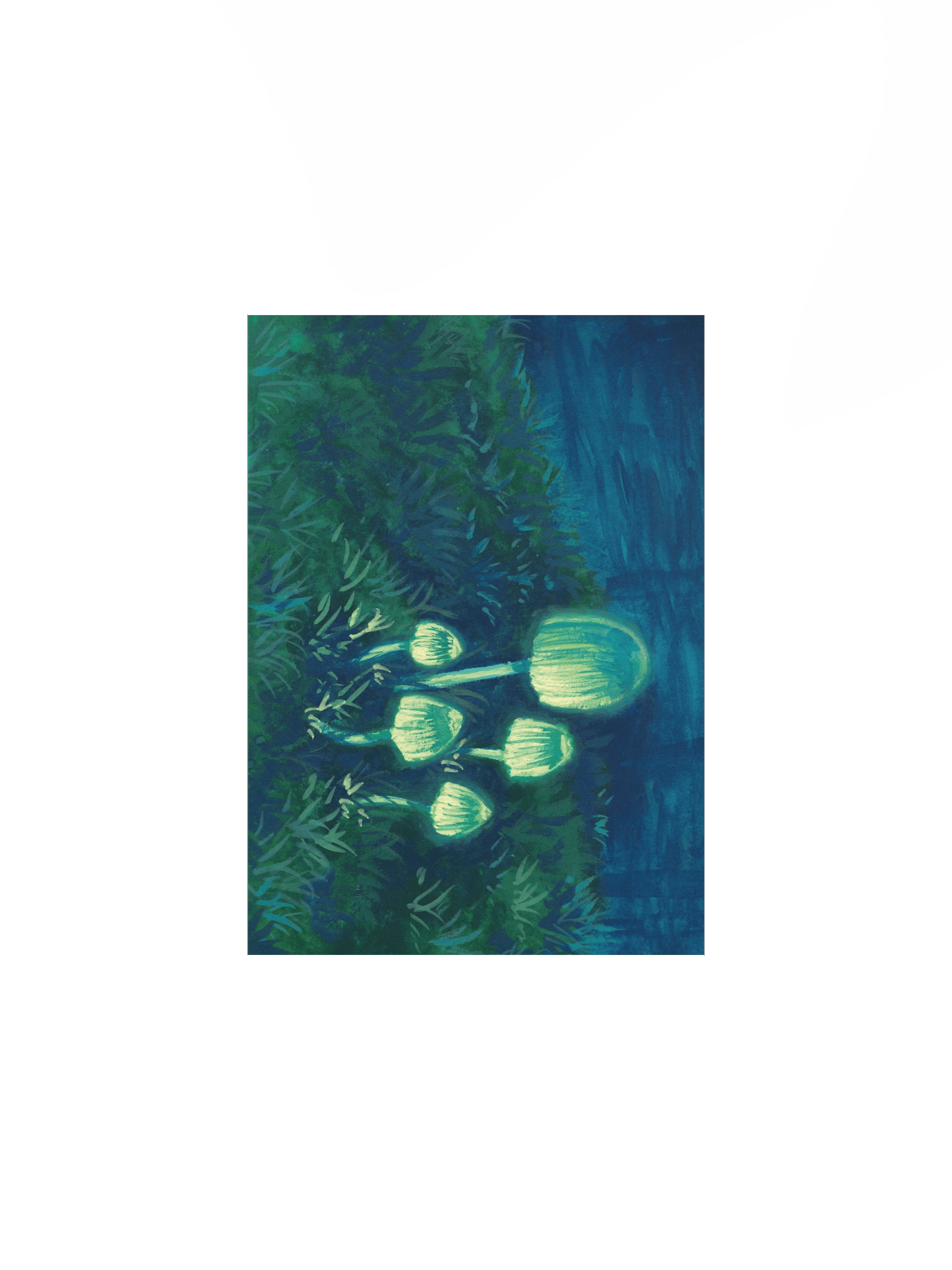 Glowy Mushrooms - Poster Print product image (2)