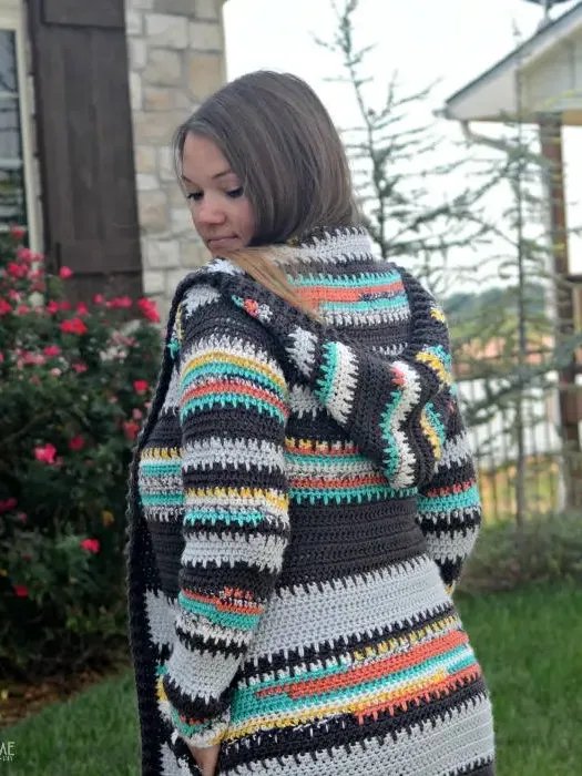 Painted Canyon Cardigan Crochet Pattern product image (3)