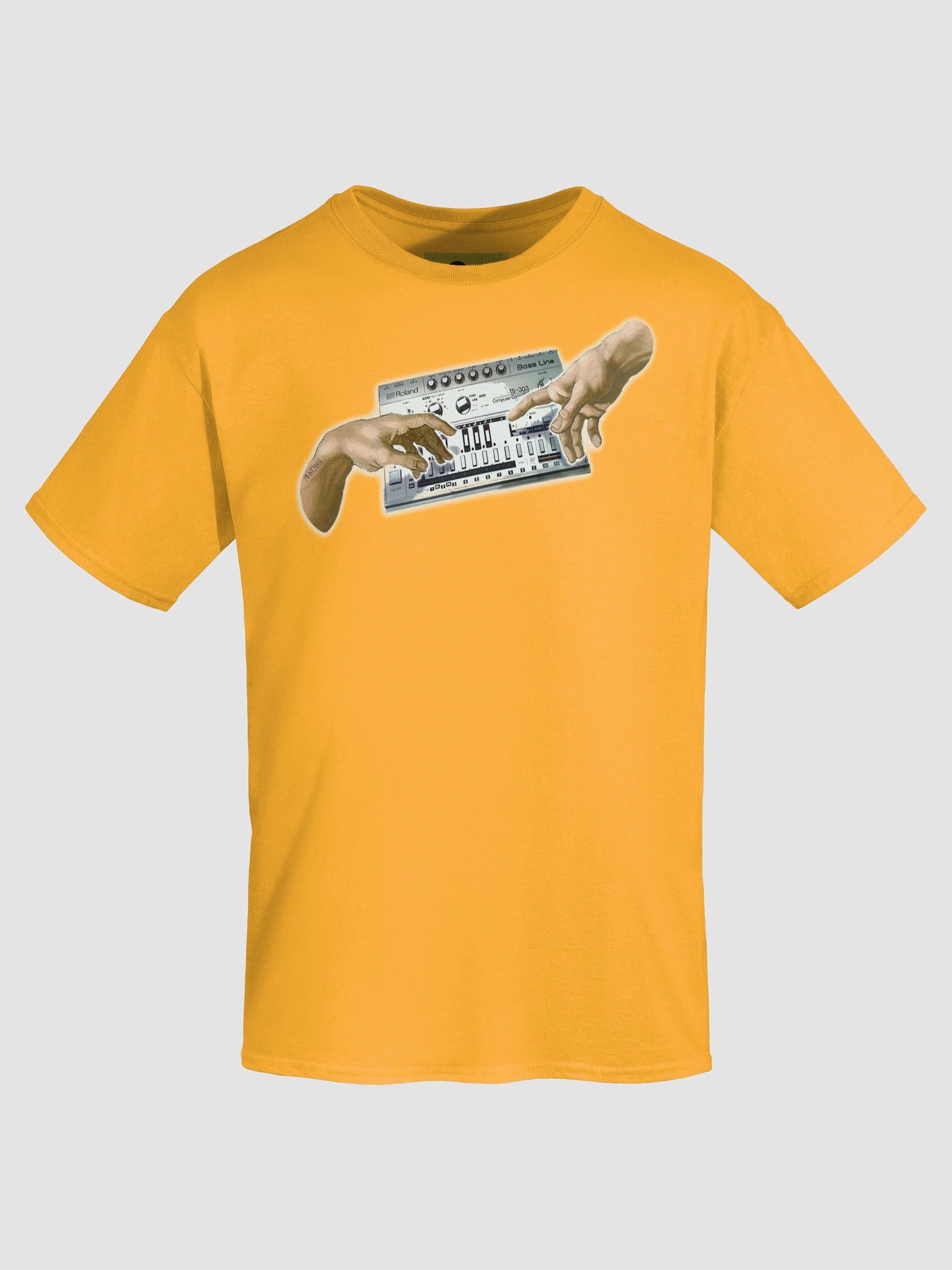 The creation of Roland TB303, classic synth Tribute by Frank Fonik, Techno EDM Unisex t-shirt product image (42)