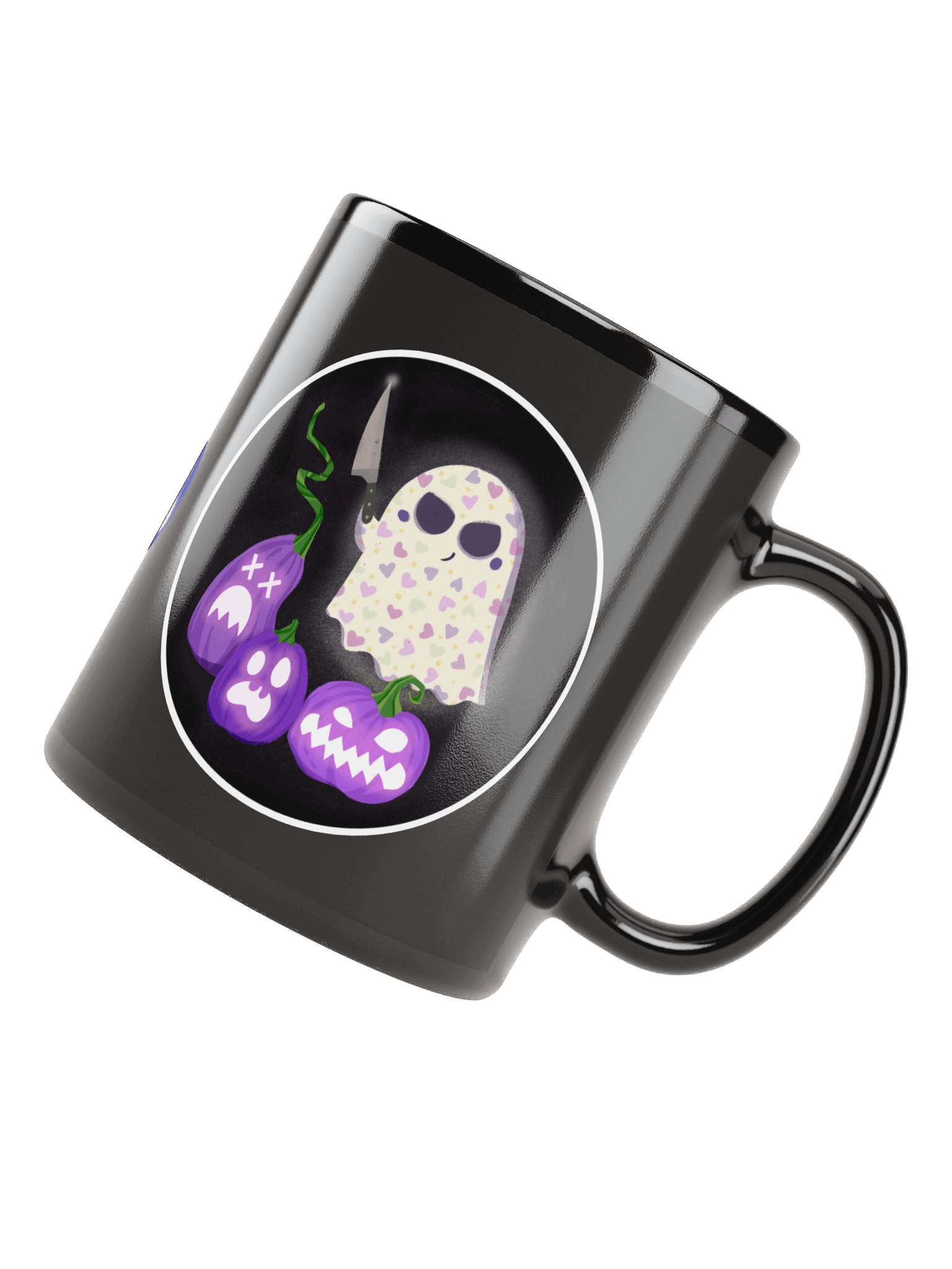Little Ghost Pumpkin Carver - Black Ceramic Mug product image (6)