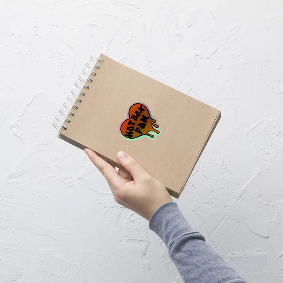 HOT BOX FAM SOLID ORANGE LOGO STICKER product image (9)