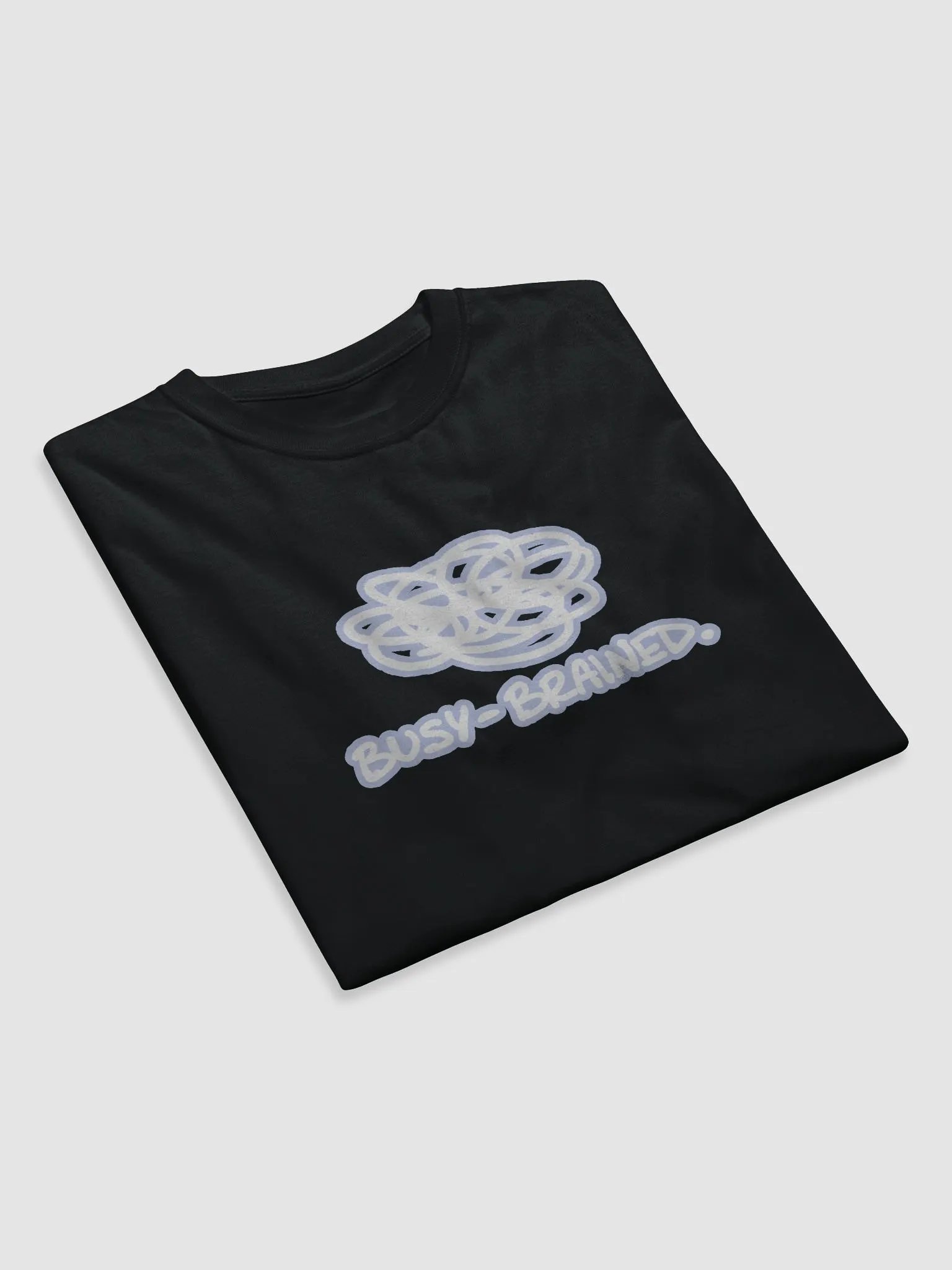 BUSY-BRAINED (lined design, #BDCAEF) unisex eco tee product image (7)