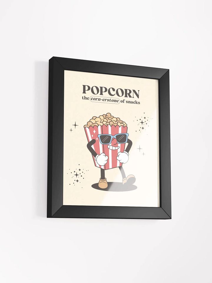 Retro Popcorn Snack Pun Framed Wall Art Print product image (14)