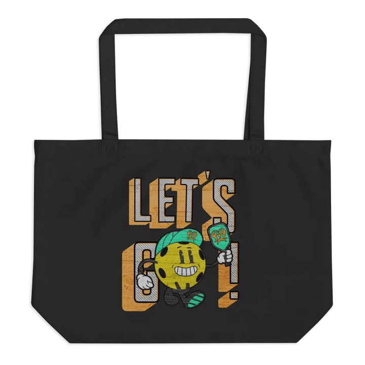 Lets Go Pickleball Mascot Organic Tote Bag product image (1)