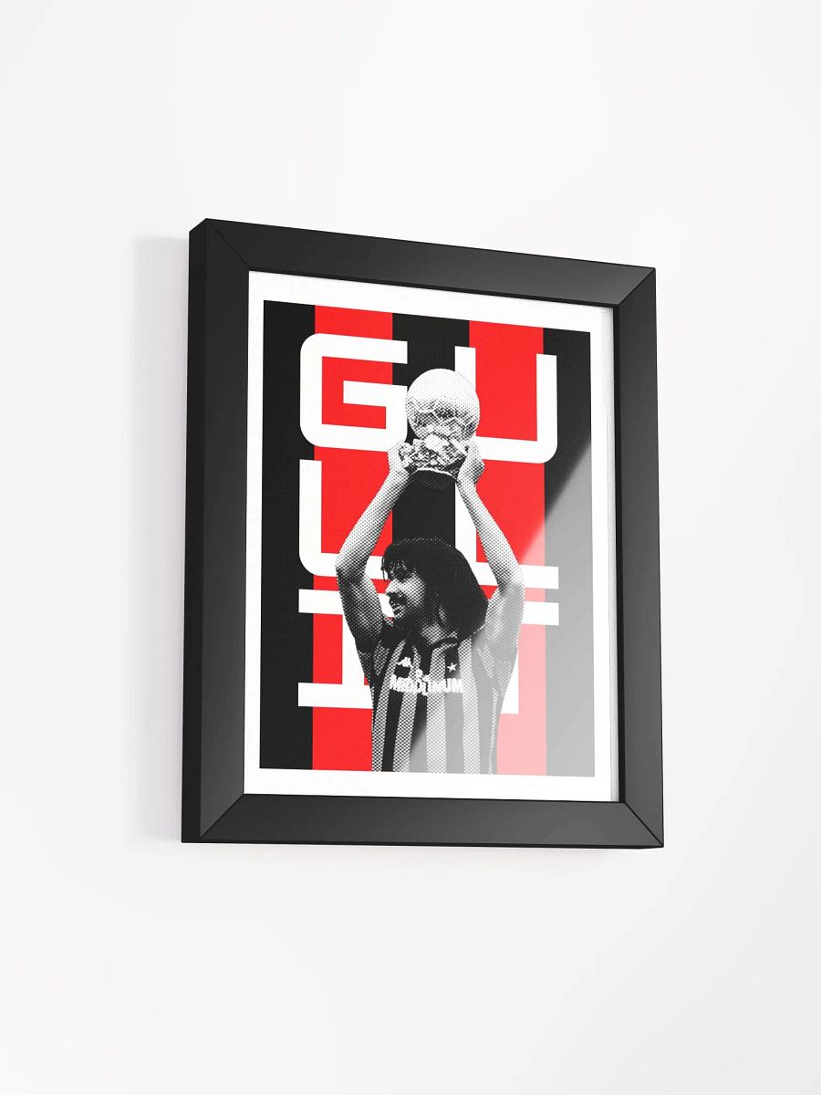 Ruud Gullit BW AC Milan Name Art Framed Print product image (3)