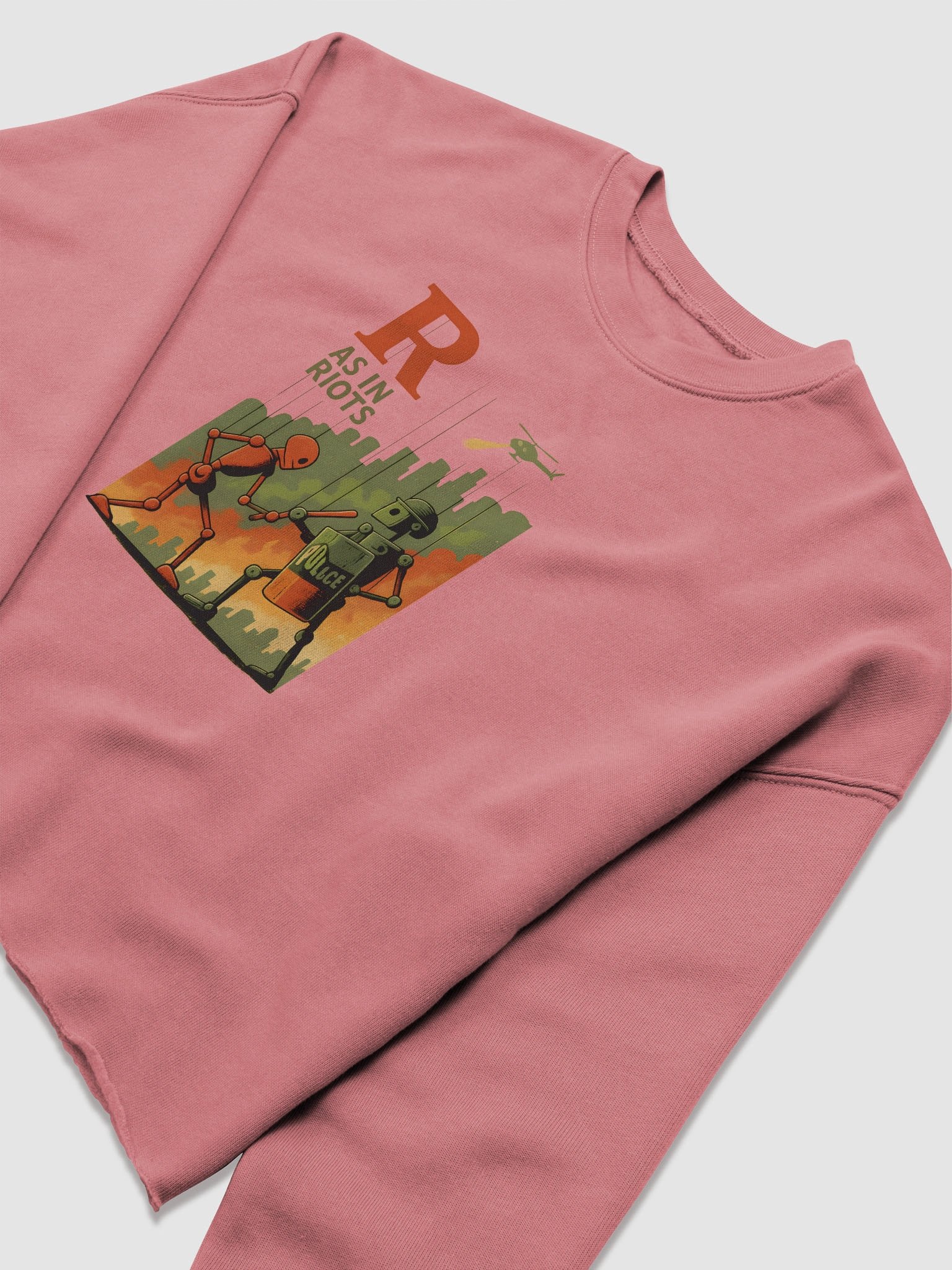 R as in riots women`s fleece crop sweatshirt by dark alphabet product image (29)