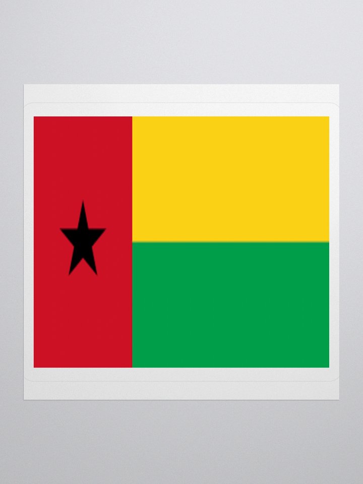 Guinea-Bissau Flag Sticker | Black Star Design | Durable Vinyl | 3 Sizes product image (3)