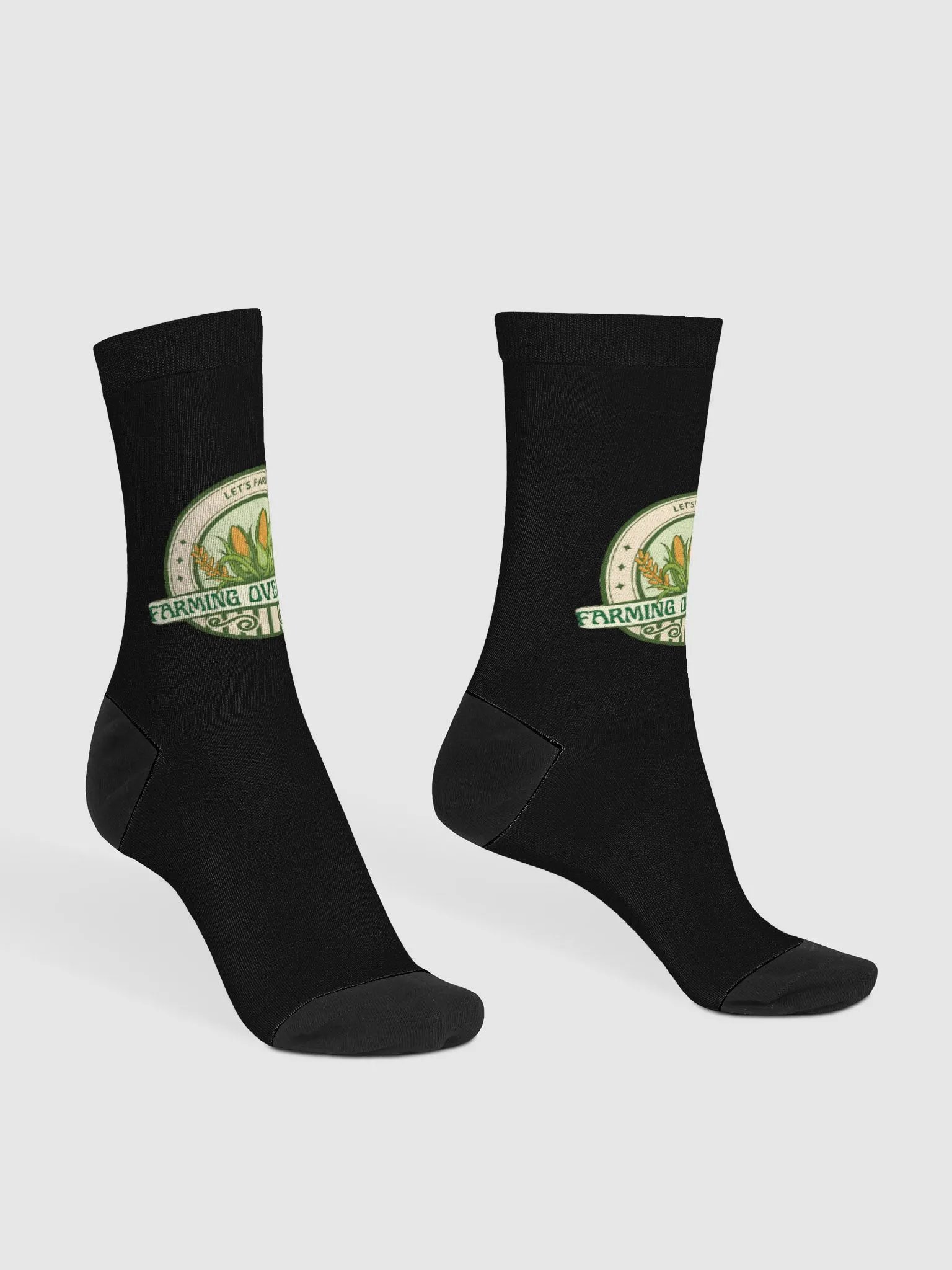 Farming Overloaded Black Crew Socks product image (2)