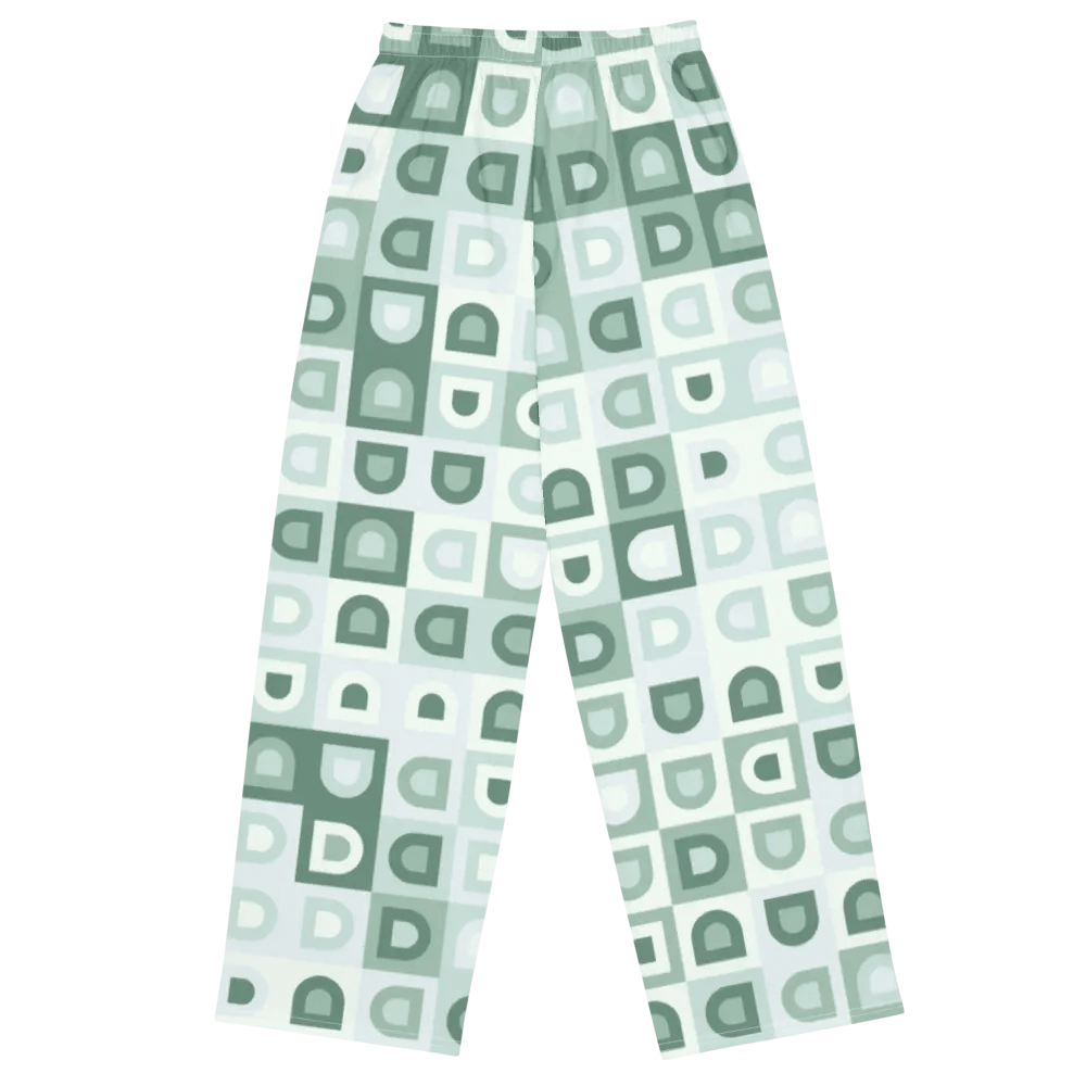 BUIII Retro Geometric: Mint Oasis Wide-Leg Pants product image (11)