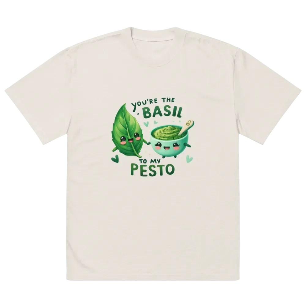 Basil to my Pesto - Word Pun Oversized Tee product image (2)