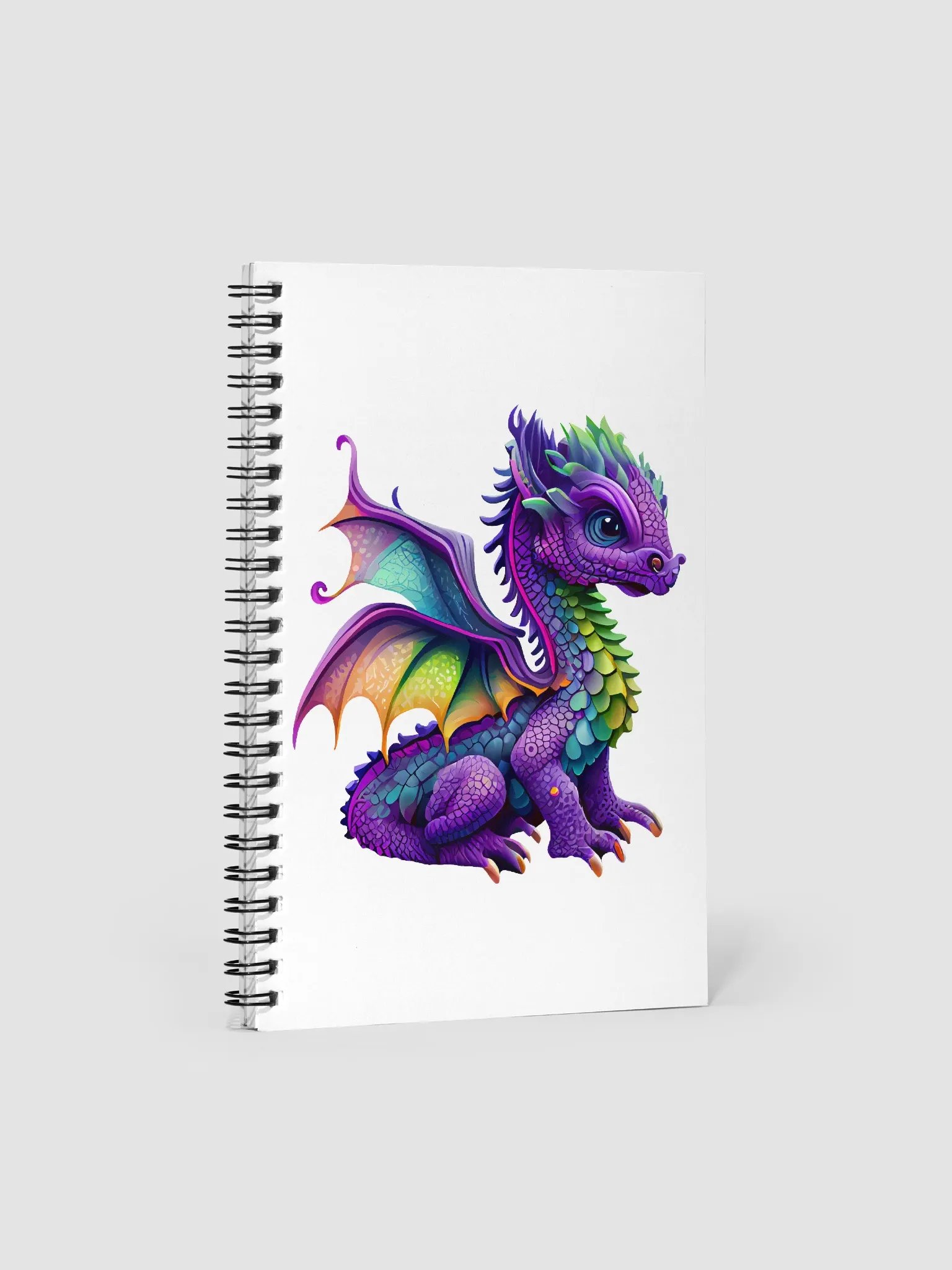 Purple Dragon and Artistic Egg Spiral Notebook product image (1)