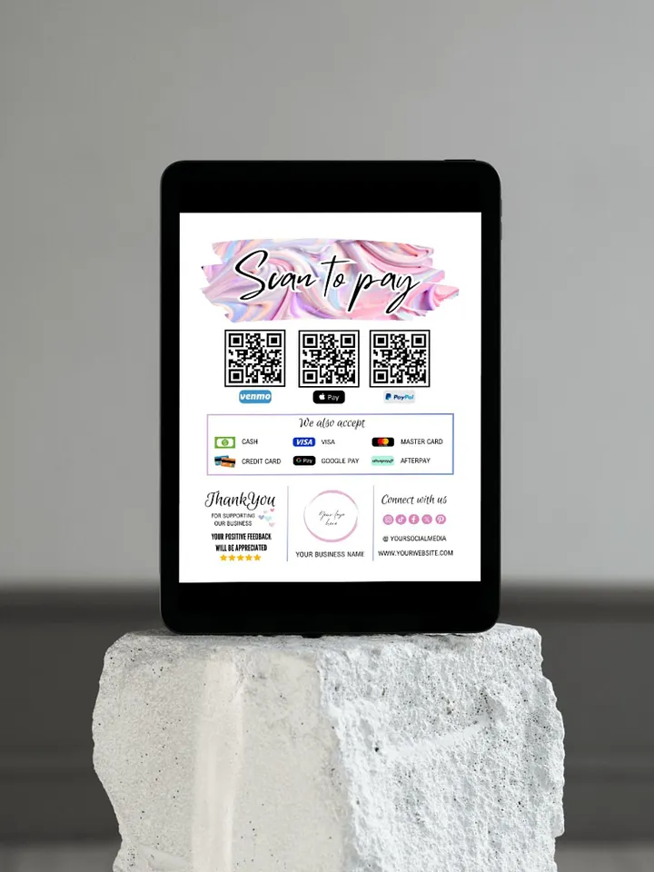 Emily - Scan To Pay QR Code Sign Template product image (2)