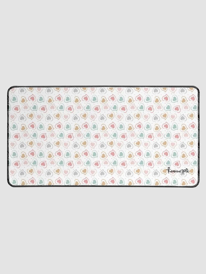 Colorful Pastel Hearts Desk Mat by Treasure Pie product image (2)
