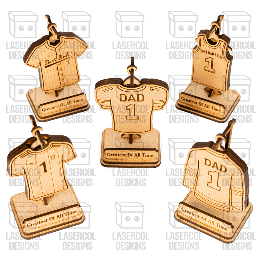 Father's Day Gift Sports Jersey Plaque Trophy For Dad - Laser Cut Files product image (10)