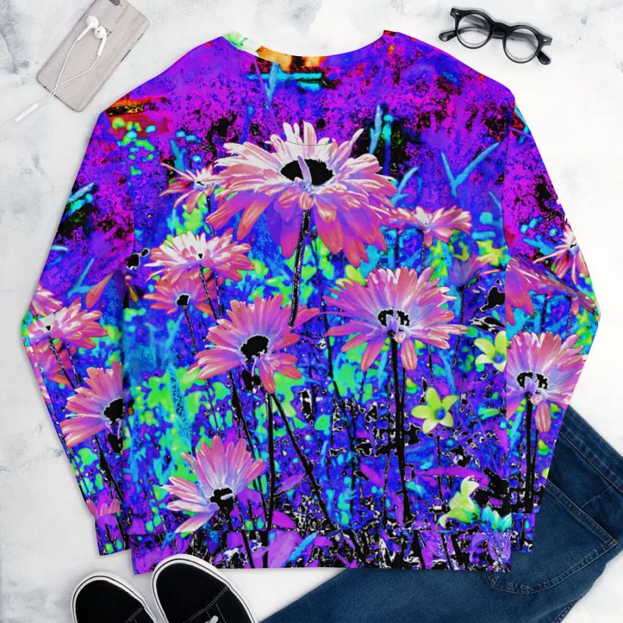 Abstract Surreal Daises in the Garden Unisex Sweatshirt product image (9)