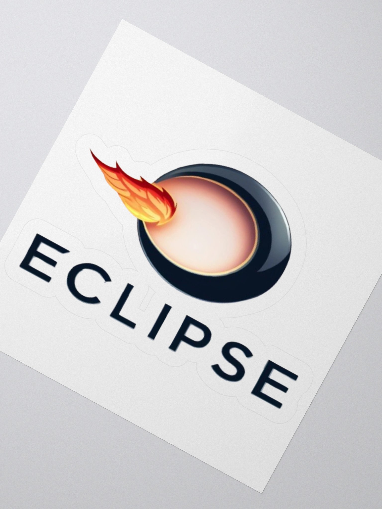 Eclipse Vinyl Sticker - Celestial Eclipse with Flame Design product image (4)
