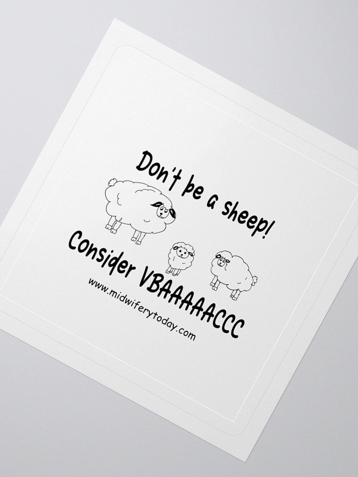 See No VBAC, Hear No VBAC, Do No VBAC Sheep Sticker product image (4)