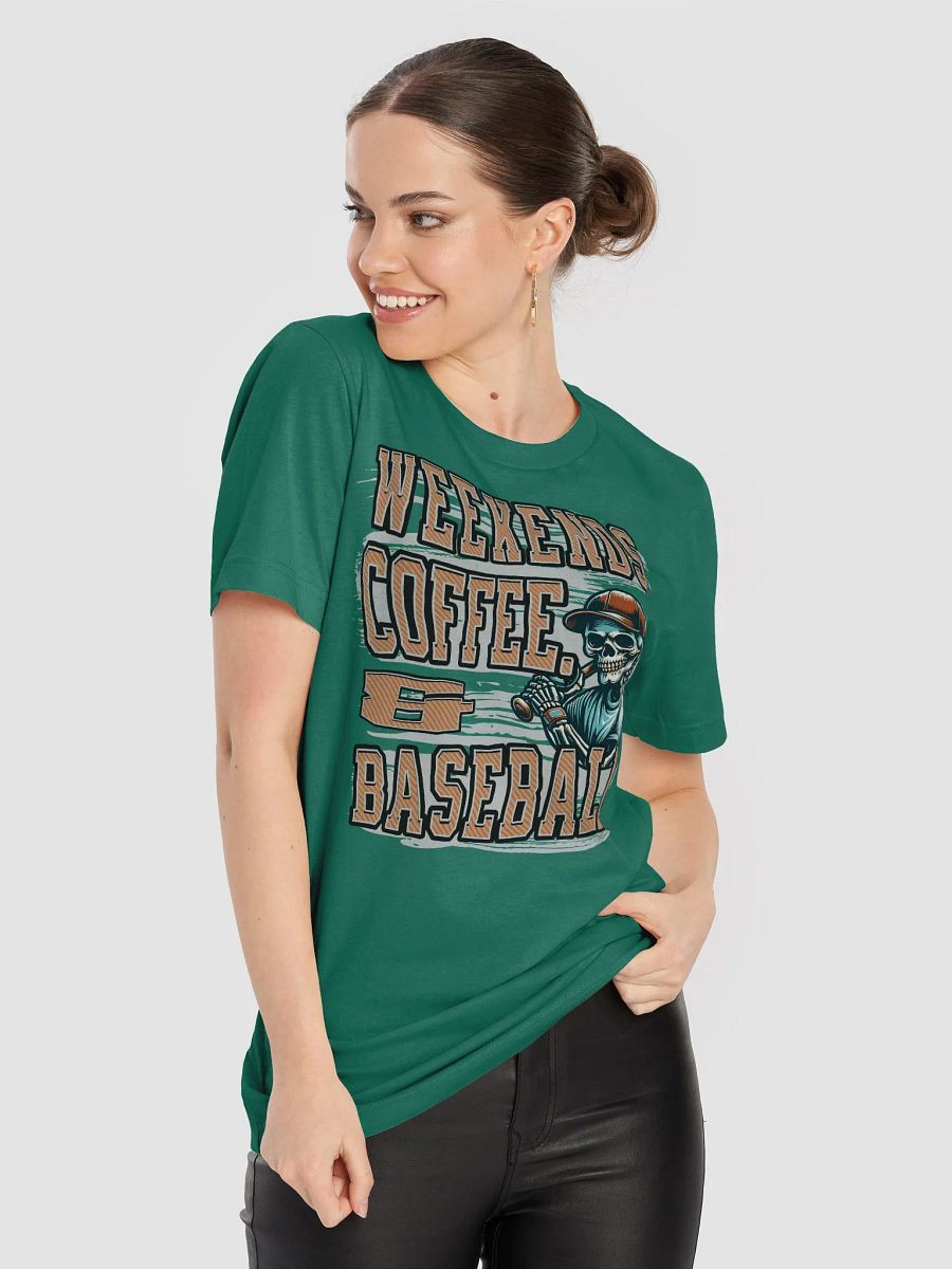 Weekends Coffee And Baseball Skeleton Warrior Tee product image (29)